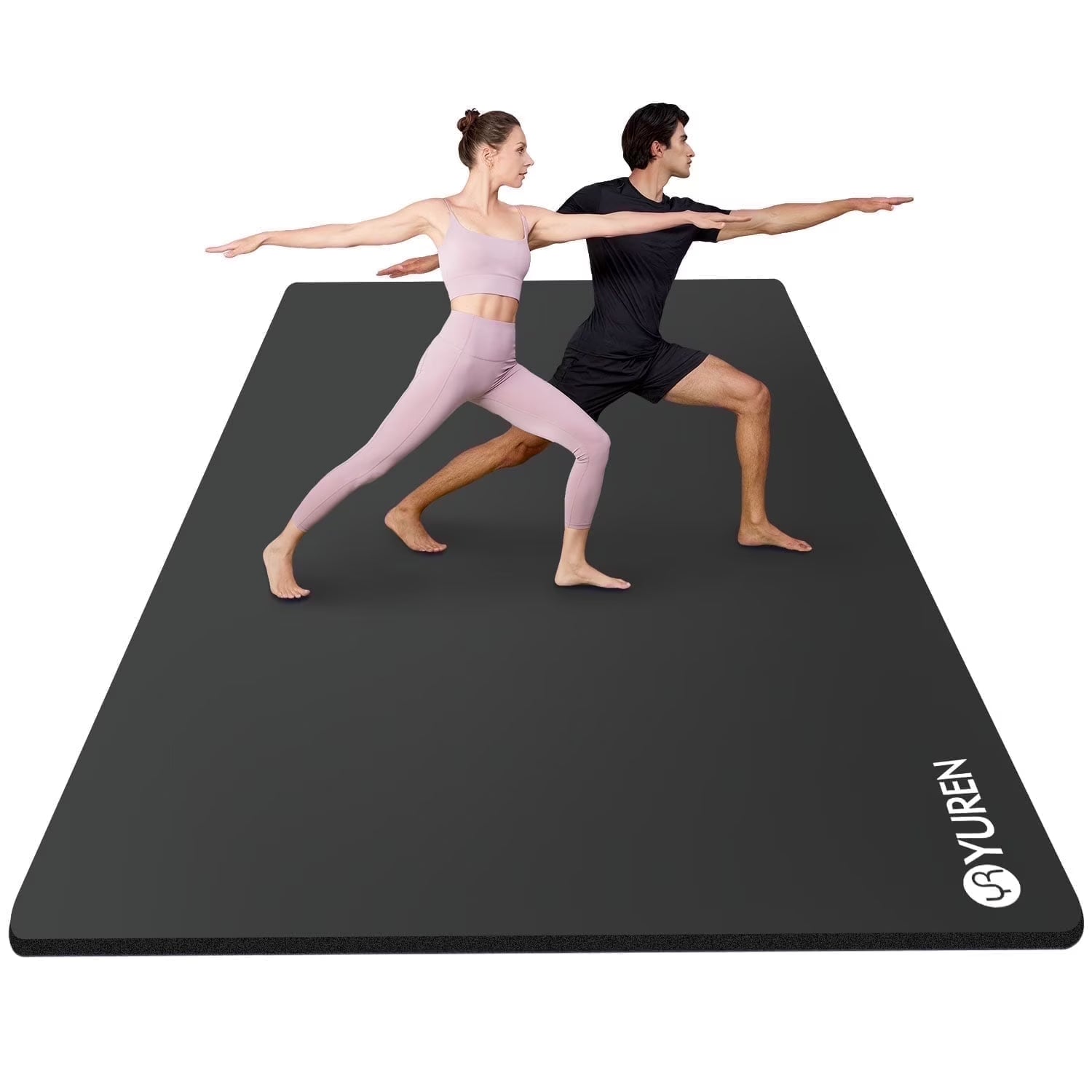 Large Yoga Mat for Home Gym Workout 10Mm Thick Black 78 X 51 Inch