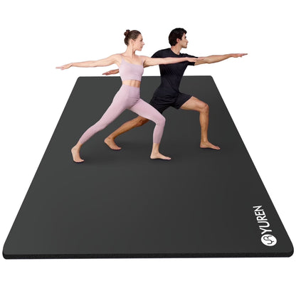 Large Yoga Mat for Home Gym Workout 10Mm Thick Black 78 X 51 Inch