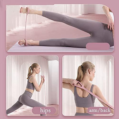 Elastic Exercise Bands with Handles-Multi-Functionaltraining Ropes for Arm/Back/Shoulder & Yoga Workouts