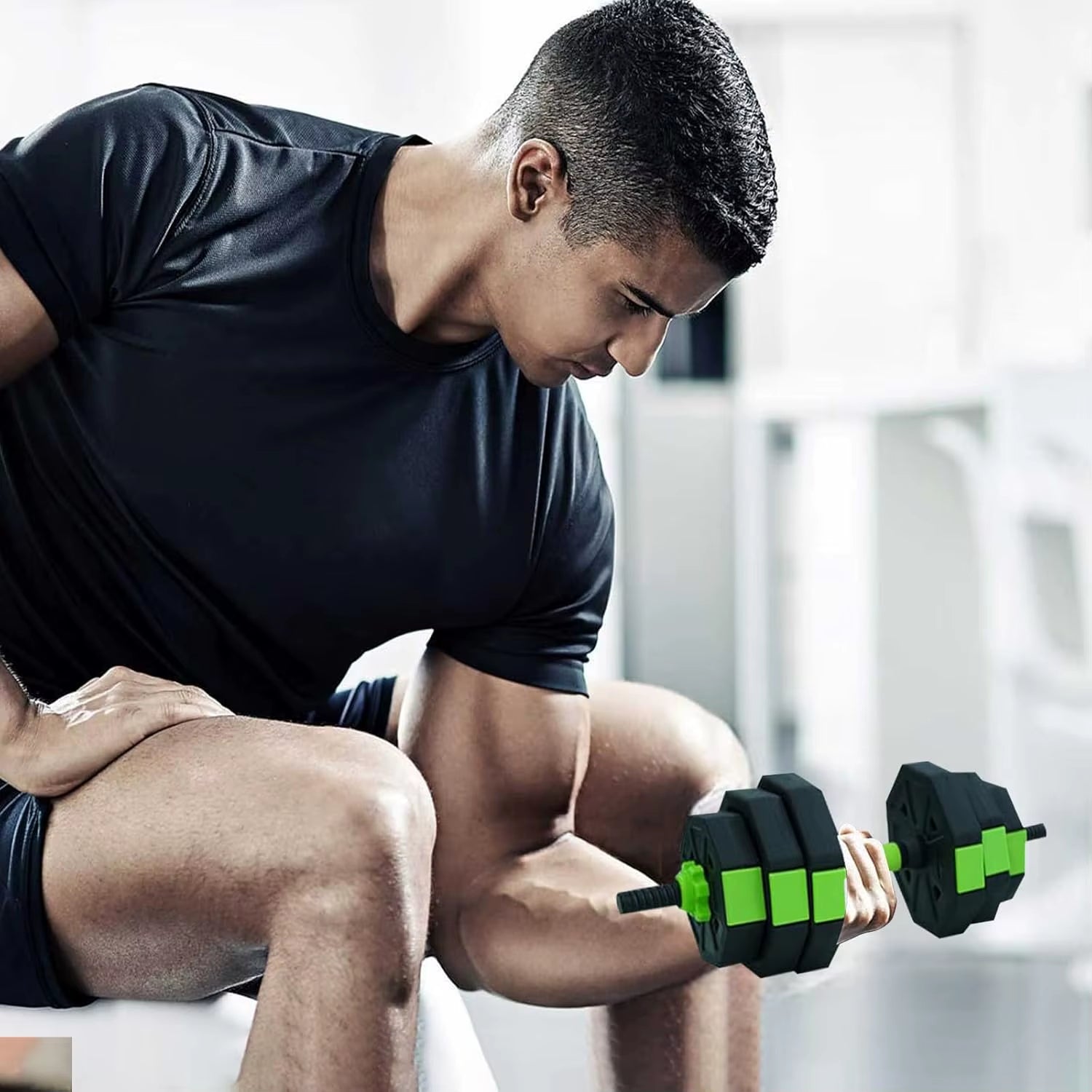 Adjustable Dumbbell Set,2 in 1 Adjustable Dumbbell Set with Iron Handle